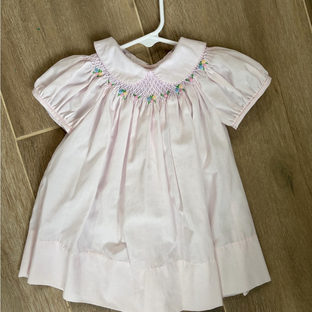 Light Pink English Smocked Bishop from Rosalina Collections 9M